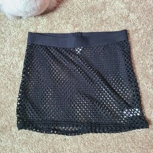 fishnet miniskirt
